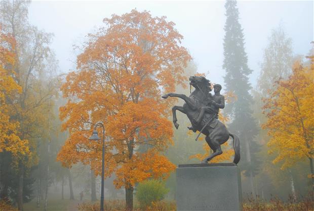 Rakuunapatsas Lappeenrannassa.