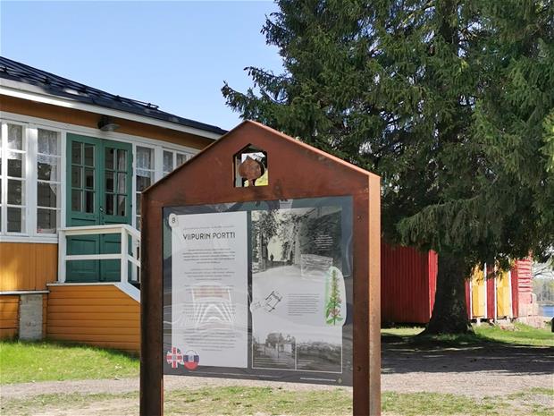 The Vyborg Port presentation wall in the Lappeenranta Fortress.