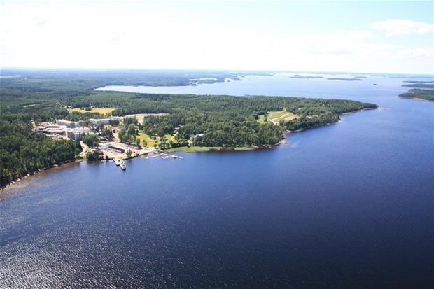 Aerial view of the Rauha Tourism and Recreational Area.