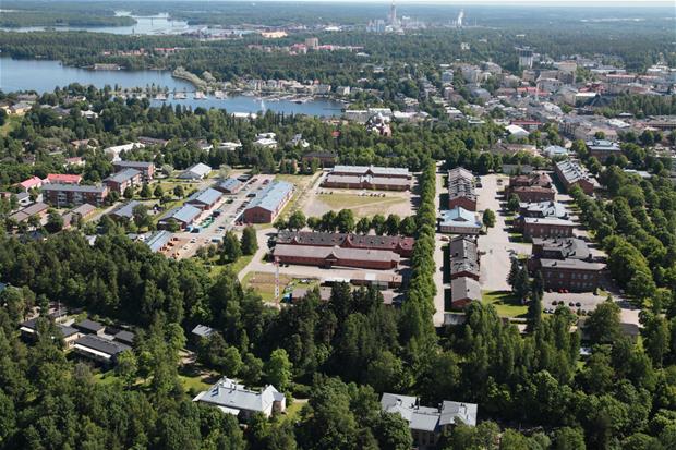 Aerial view of the Rakuunamäki neighbourhood.