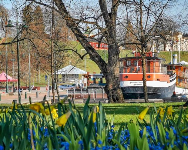 Keväinen Lappeenrannan satama.