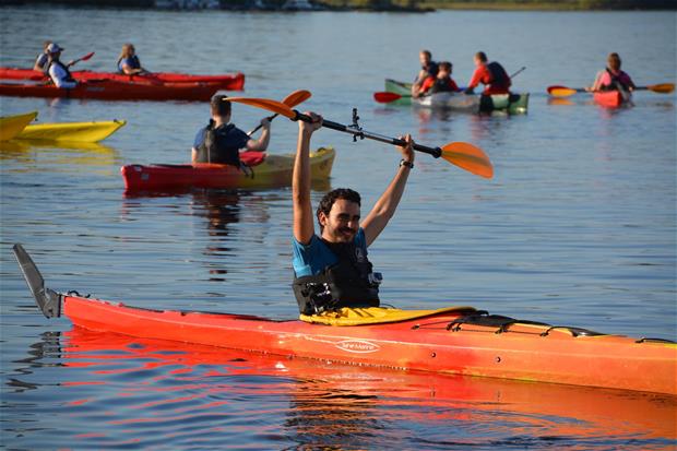 Kayak paddling.