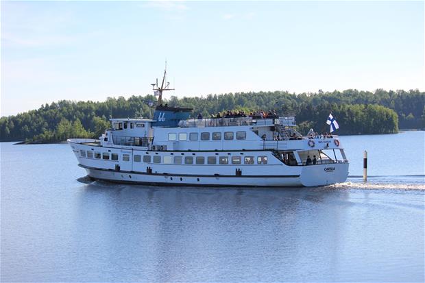 Cruising ship Carelia going to Vyborg.